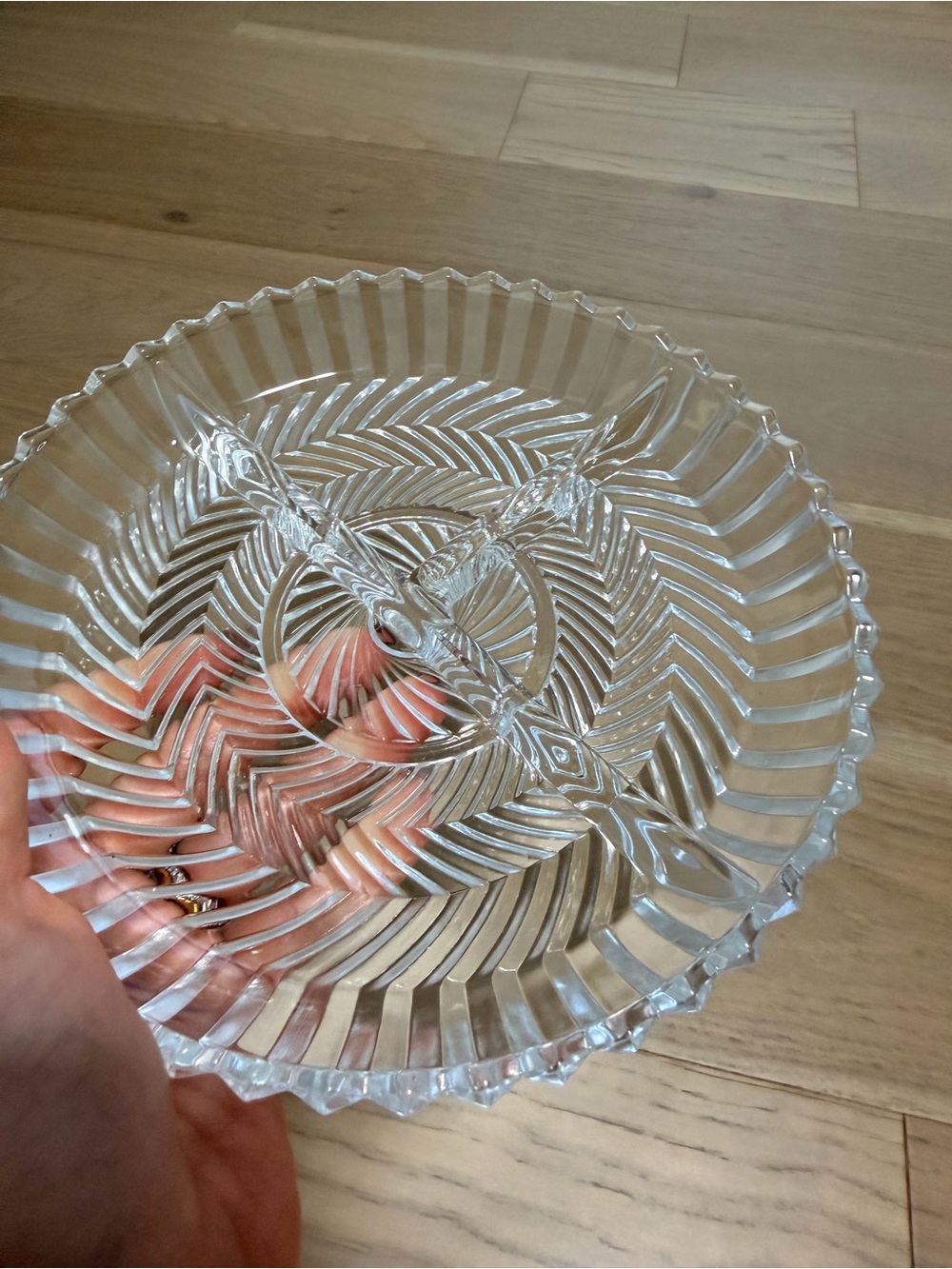 Clear Divided Serving Dish - Vintage-Style Home Dining